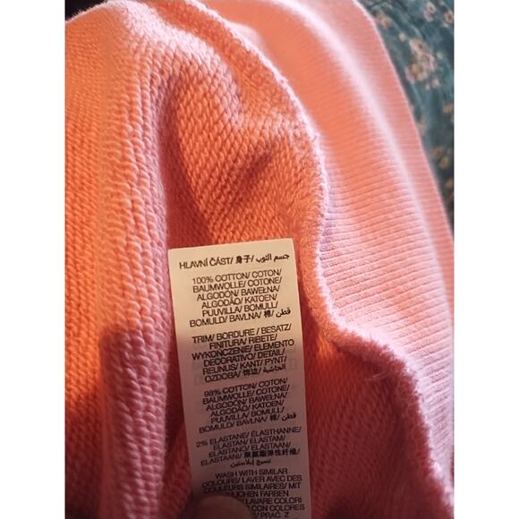 Sweaty Betty Sweatshirt Women's Medium Pullover Coral orange crew neck Athletic - Picture 6 of 6